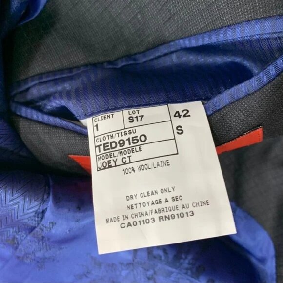 Ted Baker No Ordinary Joe Joey Grid Check Wool - Picture 6 of 8